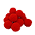 Pompom Solto 20mm-Cor-145 Vermelho-Com 100 unidades - Imagem 1