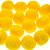Pompom Solto 20mm-Cor 110 Amarelo Ouro -Com 100 unidades - Imagem 1
