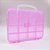 Maleta Organizadora C/14 Divisórias-Cor-Transparente Rosa - Imagem 1