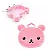 Caixa organizadora Urso - 10cm x 9cm UT.937 Rosa - Imagem 1
