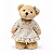 Ursinha com Vestido Floral Bege 12cm Ro. 155110 - Imagem 2