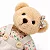 Ursinha com Vestido Floral Bege 12cm Ro. 155110 - Imagem 1