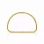 Alça de Bolsa Meia Lua 12cm x 8,2cm 2 unidades RO.155033 Dourado - Imagem 1