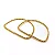 Alça de Bolsa Meia Lua 12cm x 8,2cm 2 unidades RO.155033 Dourado - Imagem 2