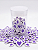 Mini Apliques Biscuit Coração Roxo Enfeite para Laços, Artesanato RO.151243 - Imagem 1