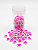 Mini Apliques Biscuit Coração Pink/Branco Enfeite para Laços, Artesanato RO.151243 - Imagem 1