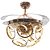 VENTILADOR DE TETO RETRÁTIL LUXUOSO LED GOLD COM CONTROLE - Imagem 7