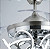 VENTILADOR DE TETO RETRÁTIL LUXUOSO LED PRATA COM CONTROLE - Imagem 14