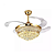 VENTILADOR LUSTRE RETRÁTIL LED CRISTAL CONTROLE REMOTO - Imagem 2