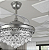 VENTILADOR LUSTRE RETRÁTIL LED CRISTAL CONTROLE REMOTO BLUETHOOTH - Imagem 11