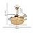 Ventilador De Teto E Lustre Luxuoso Led 6 Velocidades T1366 - Imagem 9