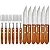 Conjunto Churrasco Garfo E Faca 12 Peças - Imagem 1