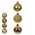 BOLA MISTO TUBO C/4 UND (DOURADO) 10cm (FLORARTE) - Imagem 1