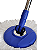 Perfect Pro Mop Giratório Perfect Mop com Angulação. Centrífuga 360 com Cesto em Inox, Refil Multiuso, Azul 380898 - Imagem 4
