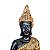 Buda Hindu Tailandês Tibetano Estátua Resina com Cristais Cor Dourado e Preto - Imagem 5