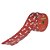 Fita Aramada Cetim PET c/Costura (Vermelho Branco) 6,3cmX9,14m (Florarte) - Imagem 1