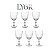 Conjunto 6 Taças Para Água 300ml  Vidro Transparente Lyor - Imagem 2