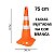 Cone Fit Laranja e Branco de Plástico 75cm Plastcor 700.00503 - Imagem 4