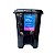 Lixeira Cesto De Lixo Preta Com Pedal 6L PR1016-8 - Imagem 1
