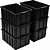 Caixa Plástica Empilhável 26 Litros Preta - Imagem 2