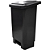 Lixeira Retangular com Pedal 75 Litros Preta - Imagem 2