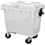 Contentor de Lixo com Rodas 660 Litros Branco - Imagem 1