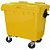 Contentor de Lixo com Rodas 660 Litros Amarelo - Imagem 1