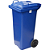 Contentor de Lixo com Rodas 120 Litros Azul - Imagem 1