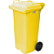 Contentor de Lixo com Rodas 120 Litros Amarelo - Imagem 1