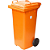 Contentor de Lixo com Rodas 120 Litros Laranja - Imagem 1