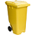 Contentor de Lixo com Rodas 240 Litros Amarelo - Imagem 1