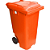 Contentor de Lixo com Rodas 240 Litros Laranja - Imagem 1