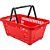 Cesta Plástica de Supermercado 13 Litros Vermelha - Imagem 1