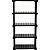 Estante Plástica Modular Preta - Imagem 2