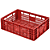 Caixa Plástica Agrícola Vazada 33 litros Vermelha - Imagem 1
