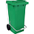 Contentor de Lixo com Rodas e Pedal 120 Litros Verde - Imagem 1