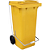 Contentor de Lixo com Rodas e Pedal 120 Litros Amarelo - Imagem 1