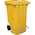 Contentor de Lixo com Rodas e Pedal 240 Litros Amarelo - Imagem 1