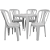 Conjunto de Mesa com 4 Cadeiras Arcos Branca - Imagem 1