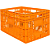 Caixa Plástica Agrícola Vazada 60 Litros Laranja - Imagem 1