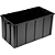 Caixa Plástica Empilhável 70 Litros Preta com Tampa - Imagem 3