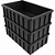 Caixa Plástica Empilhável 106 Litros Preta - Imagem 4