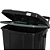 Lixeira Plástica Quadrada com Pedal e Rodas 100 Litros Preta - Imagem 3