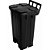 Lixeira Plástica Quadrada com Pedal 100 Litros Preta - Imagem 1