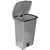 Lixeira Plástica Quadrada com Pedal e Rodas 100 Litros Cinza - Imagem 4