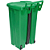 Lixeira Plástica Quadrada com Pedal e Rodas 100 Litros Verde - Imagem 2