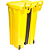 Lixeira Plástica Quadrada com Pedal e Rodas 100 Litros Amarela - Imagem 2