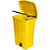 Lixeira Plástica Quadrada com Pedal e Rodas 100 Litros Amarela - Imagem 4