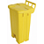 Lixeira Plástica Quadrada com Pedal 100 Litros Amarela - Imagem 1