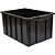 Caixa Plástica Empilhável 38 Litros Preta com Tampa - Imagem 5